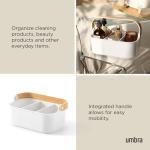 Stackable Storage Bin and Caddy Organizer - White/Natural