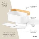 Stackable Storage Bin and Caddy Organizer - White/Natural