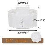 kaileyouxiangongsi Desk Organizer, 360-Degree Rotating Multi-Functional Pen Holder, 5 Compartments Desktop Stationary Organizer, Home Office Art Supply Storage Box Caddy (Semitransparent)