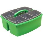Large Green Classroom Caddy with Cups - Set of 2