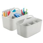 mDesign Small Office Storage Tote Caddy, 2 Pack