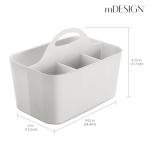 mDesign Small Office Storage Tote Caddy, 2 Pack
