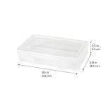 IRIS USA Pencil Case Box Storage Container for Organizing with Snap Lid, 10-Pack, Big Capacity Stackable Plastic Pen Pouch for Craft Hobby Art Supplies Journaling Stationery Sticker, Clear, Medium