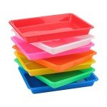21-Pack Colorful Plastic Serving and Organizer Trays