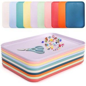 10 Pack Stackable Plastic Art Organizer Trays