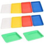 10 Pack Colorful Plastic Art Trays for Crafts