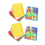 10 Pack Colorful Plastic Art Trays for Crafts