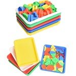 10 Pack Colorful Plastic Art Trays for Crafts