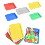 10 Pack Colorful Plastic Art Trays for Crafts