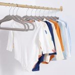 Kids Velvet Non-Slip Clothes Hangers, Pack of 30