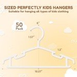 VILICK 50-Pack Non-Slip Toddler Clothes Hangers