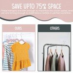 Kids Velvet Non-Slip Hangers - 50 Pack Pink