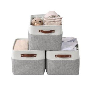 DECOMOMO Large Fabric Storage Bins - 3 Pack