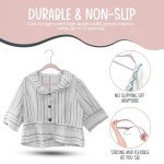 Kids Velvet Non-Slip Hangers - 50 Pack Pink
