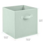 Stero Fabric Storage Bins 6 Pack Fun Colored Durable Storage Cubes with Handles Foldable Cube Baskets for Home, Kids Room, Closet and Toys Organization Cyan, Green, Yellow, Purple, Pink and Peachpuff