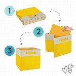 RiverRidge Kids storage bins - 10.5 Cube Storage Organizer with Handles - Turquoise Two-Tone closet organizers and storage for Toys, Shoes & More – Fits Cabinets