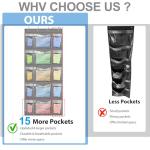 VERONLY Weekly Hanging Closet Organizer for Kids,Day of Week Kids Clothes Organizer,School Clothing Storage Monday to Friday Hanging Closet Organizer Shelves for Bedroom,Bathroom,Dorm (Grey)