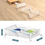 Uyokcnie Under Bed Storage Containers, Under Bed Shoe Storage With Wheels, Foldable Bedroom Storage Organization with Handles, Under Bed Storage Bins Drawer For Clothes, Blankets And Shoes, Bedding