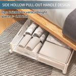 Uyokcnie Under Bed Storage Containers, Under Bed Shoe Storage With Wheels, Foldable Bedroom Storage Organization with Handles, Under Bed Storage Bins Drawer For Clothes, Blankets And Shoes, Bedding