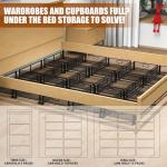 Under Bed Storage Containers,2 Pack Foldable Underbed Storage Containers with Handles and Wheels,Folding Bed Shoes Clothes Organizer,Easy Assembly Underbed Storage for Toy ,Bedding,Bedroom(Black)