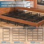 Under Bed Storage Containers, Shoe Storage With Wheels, Foldable Bedroom Storage Organization with Handles, Under Bed Storage Bins Drawer For Clothes, Blankets And Shoes, Bedding (2 Pack, Black)