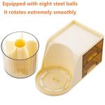 Moikiwi Desk Organizer, 360-Degree Rotating Pen Holder for Desk, Desk Organizers and Accessories with 6 Compartments Pencil Organizer, Art Supply Storage Box Caddy for Office, Home(Yellow