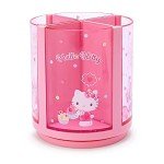 Sanrio 213110 Pink Plastic Hello Kitty Kitty Pen Stand 360 Degree Rotating Pen Stand Pen Holder Cosmetic Makeup Brush Tulle Pet Character