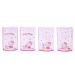 Sanrio 213110 Pink Plastic Hello Kitty Kitty Pen Stand 360 Degree Rotating Pen Stand Pen Holder Cosmetic Makeup Brush Tulle Pet Character