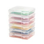 IRIS USA Board Game Storage and Organizer Portable Plastic Project Case Box with Snap-Tight Latch, 6-Pack, Fits 8.5" x 11" and A4 Papers, for Magazine Document Craft Hobby Art Supplies, Thick, Clear