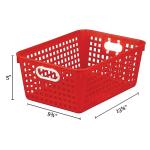 Really Good Stuff Plastic Storage Baskets with Handles, 13” x 10”, Rainbow Colors 6 pk, Bins for Books & Supplies, Organize Classroom & Home, Paper Trays, Teacher Bins, Essentials & Must Haves