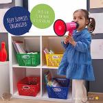 Really Good Stuff Plastic Storage Baskets with Handles, 13” x 10”, Rainbow Colors 6 pk, Bins for Books & Supplies, Organize Classroom & Home, Paper Trays, Teacher Bins, Essentials & Must Haves