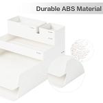 NUSIGN Paper Letter Tray Organizer Stackable, 6 Pieces Desk Accessories & Workspace Organizers, File Sorter Office Supplies for Desk, White