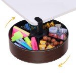 Euyona Makeup Organizer & Skincare Organizers, 360° Rotating Makeup Organizer with 6 Adjustable Compartments, Sturdy Clamp Desk Organizer for Desk Storage, Makeup Storage Kitchen Organization