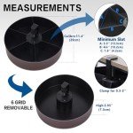 Euyona Makeup Organizer & Skincare Organizers, 360° Rotating Makeup Organizer with 6 Adjustable Compartments, Sturdy Clamp Desk Organizer for Desk Storage, Makeup Storage Kitchen Organization