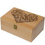 EXISTING Wooden Memory Keepsake Box, Floral Heart Engraved Large Keepsake Boxes with Lids, Memory Box Keepsakes Gift for Anniversary, Wedding, Memory, Birthday, Valentines Day, for Office or Home