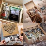 EXISTING Wooden Memory Keepsake Box, Floral Heart Engraved Large Keepsake Boxes with Lids, Memory Box Keepsakes Gift for Anniversary, Wedding, Memory, Birthday, Valentines Day, for Office or Home