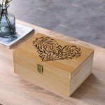 EXISTING Wooden Memory Keepsake Box, Floral Heart Engraved Large Keepsake Boxes with Lids, Memory Box Keepsakes Gift for Anniversary, Wedding, Memory, Birthday, Valentines Day, for Office or Home