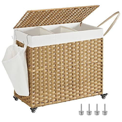 Rolling laundry hampers