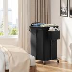VOZZYOTO 150L Rolling Laundry Hampers on Wheels, 3 Section Laundry Basket with wheels with Side Bag for Dirty Clothes, Dorm Room Organization
