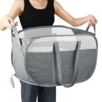 Foldable Mesh Laundry Basket with Reinforced Handles