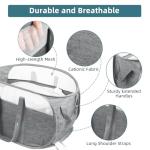 Foldable Mesh Laundry Basket with Reinforced Handles