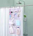 MISSLO Hanging Mesh Pockets Hold 340oz/1000ml Shampoo Shower Organizer with Over the Door Hooks