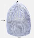 Small Commercial Mesh Laundry Bag with Handle and Drawstring for Dormitory, Travelling, College,Apartment, Camping, RV, Machine Washable, Hanging Mesh Bag,20×17inc
