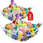 Handy Laundry Stuffed Animal Hammock Net (2-Pack) - Corner Hanging Mesh Toy Organizer for Kids Room, Flexible Storage for Plushies, Teddy Bears, Squishmallows & More - Durable & Easy to Install