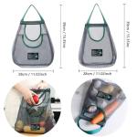 2 Pack Hanging Mesh Storage Bags (Single + Dual Pocket) Reusable Hanging Mesh Storage Produce Bags for Kitchen Storage Fruits, Onion, Garlic & Vegetables, Breathable Shopping Storage Handbag