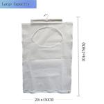 Fajyaz Hanging Mesh Laundry Hamper (30in*20in*2in) Large Dirty Clothes Bag, Can Be Used Behind The Door & Closet & Caravan& Bathroom (White)