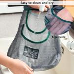 2 Pack Hanging Mesh Storage Bags (Single + Dual Pocket) Reusable Hanging Mesh Storage Produce Bags for Kitchen Storage Fruits, Onion, Garlic & Vegetables, Breathable Shopping Storage Handbag