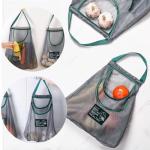 2 Pack Hanging Mesh Storage Bags (Single + Dual Pocket) Reusable Hanging Mesh Storage Produce Bags for Kitchen Storage Fruits, Onion, Garlic & Vegetables, Breathable Shopping Storage Handbag