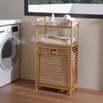 Baveke Laundry Hamper with 2-Tier Shelves & Tilt Out Basket, Laundry Baskets Organizer Hampers Bathroom Storage Shelf for Laundry Room, Bathroom, Nursery, Bedroom, Guest Room, Closet (2 Tier - Large)