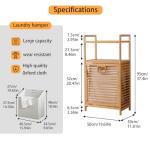 Baveke Laundry Hamper with 2-Tier Shelves & Tilt Out Basket, Laundry Baskets Organizer Hampers Bathroom Storage Shelf for Laundry Room, Bathroom, Nursery, Bedroom, Guest Room, Closet (2 Tier - Large)